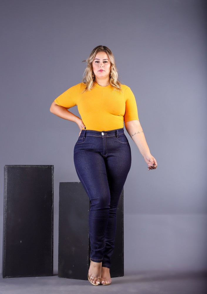 Calças Jeans Feminina PLUS SIZE AZUL